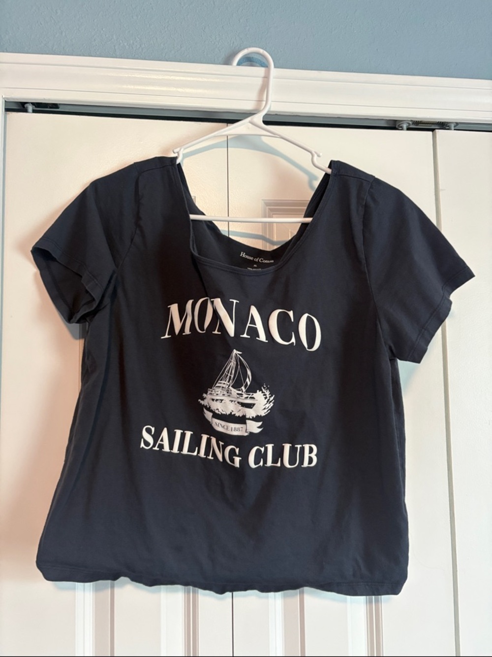 Monaco Sailing Club Navy Crop Top